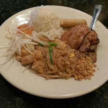 Thai Spices - Lunch combo #1! Tasty bbq pork, rice, Pad Thai and egg roll. - Thai Near Me - Mesa, Arizona Thai Spices - Lunch combo #1! Tasty bbq pork, rice, Pad Thai and egg roll. - Thai Near Me - Mesa, Arizona