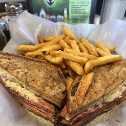 Reuben and fries. Reuben and fries.