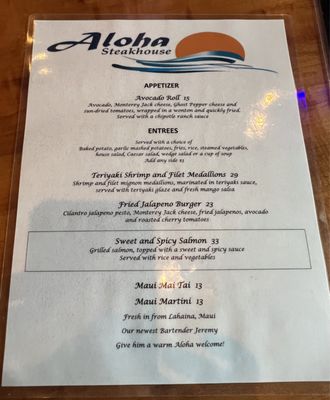 Menu photo 8 Aloha Steakhouse Ventura, CA Menu photo 8 Aloha Steakhouse Ventura, CA