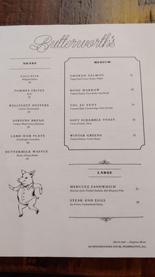 Menu photo 2 Butterworth’s Washington, DC, DC