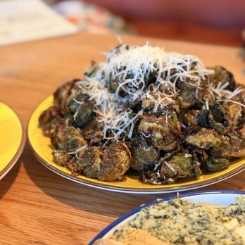 Pazza Notte - Russell sprouts with shredded cheese & balsamic glaze - Pizza Near Me - Sacramento, California
