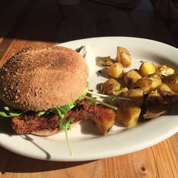 Judahlicious - Vegan burger - patty madd with veggies, beet and sundried tomato - Juice Bars & Smoothies Near Me - San Francisco, California