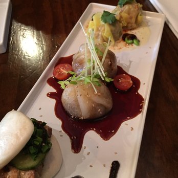 Lucky Belly - a close up of the ox tail dumplings and lobster shu mai; they're huge! - Bars Near Me - Honolulu, Hawaii Lucky Belly - a close up of the ox tail dumplings and lobster shu mai; they're huge! - Bars Near Me - Honolulu, Hawaii