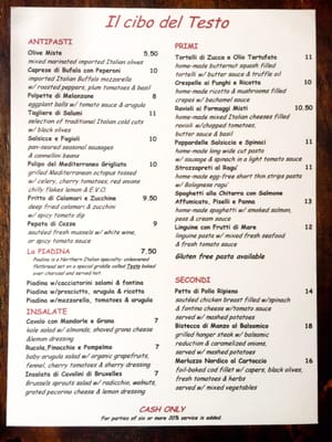 Menu photo 8 Testo Restaurant Brooklyn, NY