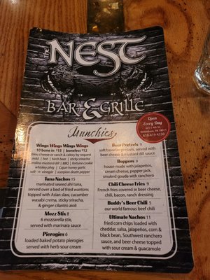 Menu photo 3 The Nest Bar and Grille Bethlehem, PA Menu photo 3 The Nest Bar and Grille Bethlehem, PA