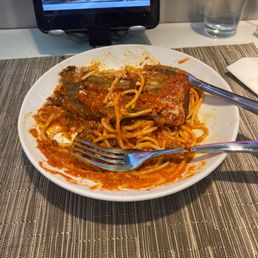 a plate of spaghetti and meat a plate of spaghetti and meat