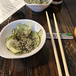 Cucumber salad was a refreshing way to start:) Cucumber salad was a refreshing way to start:)