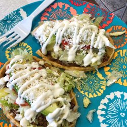 Taqueria La Esperanza - Beef huaraches comes with everything pictured!