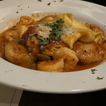 Monocacy Crossing - Sautéed Shrimp and Scallops Over Pasta Ribbons - New American Near Me - Frederick, Maryland Monocacy Crossing - Sautéed Shrimp and Scallops Over Pasta Ribbons - New American Near Me - Frederick, Maryland