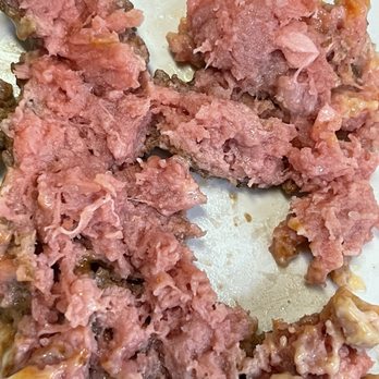 Summerland Beach Cafe - Raw burger meat inside - American Near Me - Summerland, California
