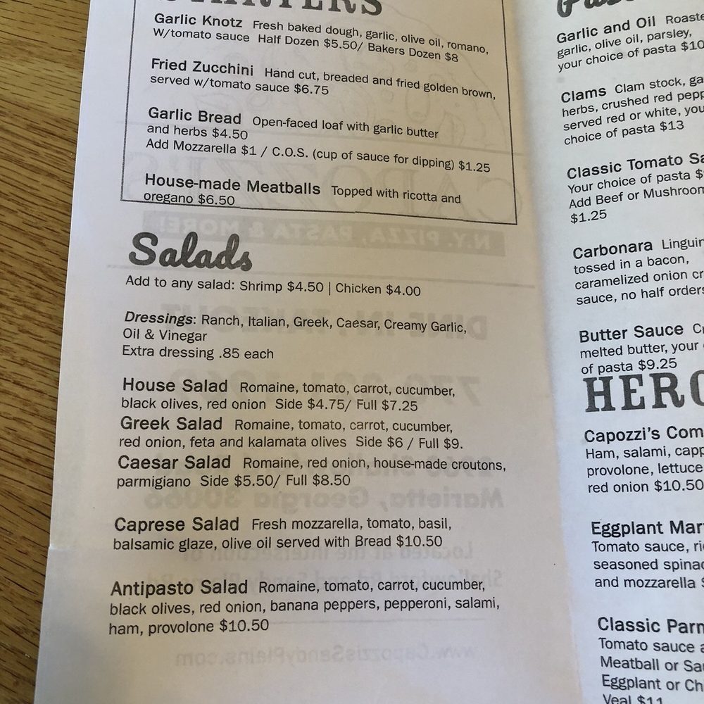 Capozzi's - Pizza Near Me - Marietta, Georgia