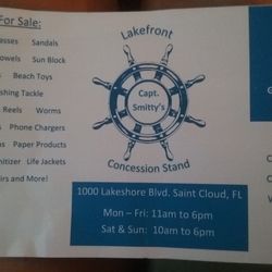 Capt. Smitty's Concession Stand - A peak at just a few items that they offer.