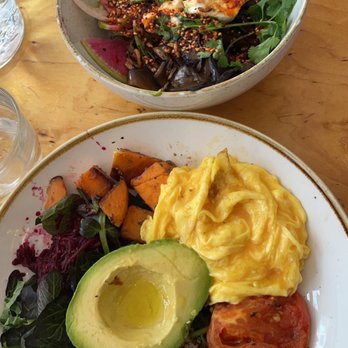 Two Hands - Miso mushroom bowl & Zoe's market plate - Breakfast & Brunch Near Me - New York, New York Two Hands - Miso mushroom bowl & Zoe's market plate - Breakfast & Brunch Near Me - New York, New York