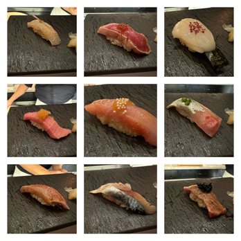 Ueki - Nine pieces of nigiri - out of about 16 small courses... - Japanese Near Me - New York, New York