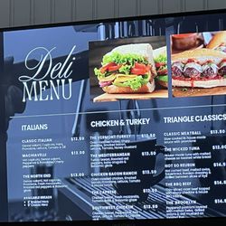 Triangle Store & Deli - Lunch menu