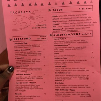 Tacubaya - Menu, front - Mexican Near Me - Berkeley, California