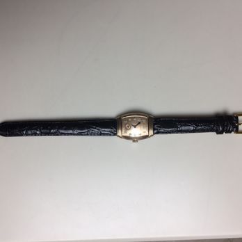 Austin's Old Timer Clock and Watch Repair - 1943 Bulova Brewster with a black alligator band - Watch Repair Near Me - Austin, Texas Austin's Old Timer Clock and Watch Repair - 1943 Bulova Brewster with a black alligator band - Watch Repair Near Me - Austin, Texas
