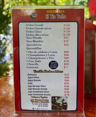 Menu photo 6 El Tío Toño Puerto Vallarta, JAL