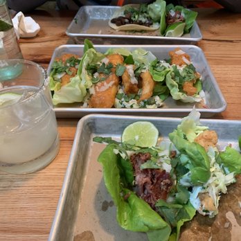 bartaco - West Hartford - Baja fish tacos, carne asada, and mojo pork in bibb lettuce wraps! The lettuce made them taste even fresher! - Mexican Near Me - West Hartford, Connecticut