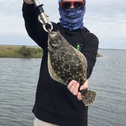 Swan Point Landing Rockport - 2nd Flounder (they're still weird looking), quest for the Texas Slam, Fly Fishing Guide Matt Dodson, Swan Landing Fly Fishing Shop.