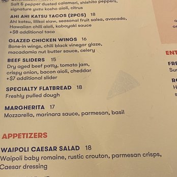 Deck. - Menu - Hawaiian Near Me - Honolulu, Hawaii