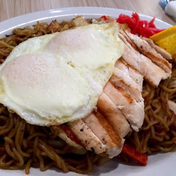 Stacks Pancake House - Chicken yakisoba with eggs... One of their specials - Breakfast & Brunch Near Me - Irvine, California