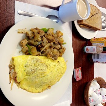 The Same Place Cafe - Hog omelette with cowboy potatoes. - Cafes Near Me - Taft, California
