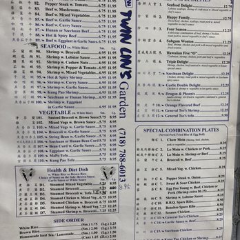 Twin Lin's Garden - the menu for the restaurant - Chinese Near Me - Brooklyn, New York Twin Lin's Garden - the menu for the restaurant - Chinese Near Me - Brooklyn, New York