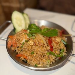 Spicy Basil Fried Rice w Shrimp (~$24)