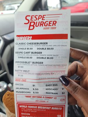Menu photo 1 Sespe Burger Boardman, OH