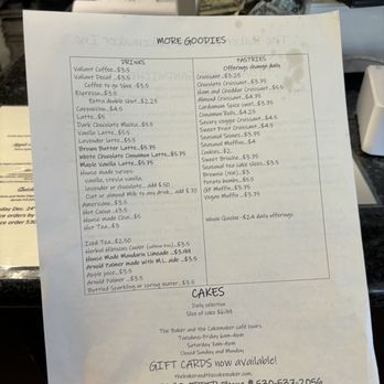 The Baker and The Cakemaker - 12/2023 menu - Coffee & Tea Near Me - Auburn, California