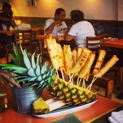 Kawali - Fried sweet plantain skewers