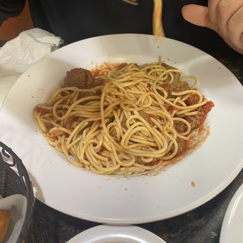 Gondolier Pizza - a plate of spaghetti with meatballs - Pizza Near Me - Cartersville, Georgia