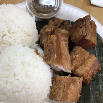 HiFi Kitchen - This is what a lechon kawali plate looks like! Not a whole lot of fat and reasonably priced..Just saying... - Filipino Near Me - Los Angeles, California