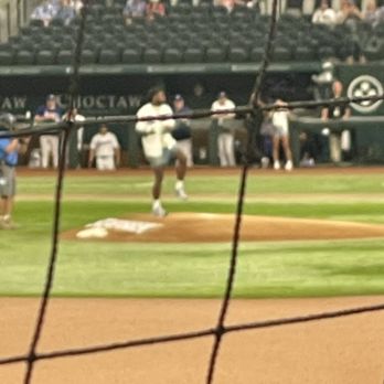 Globe Life Field - Trevon Diggs throwing first pitch... - Stadiums & Arenas Near Me - Arlington, Texas