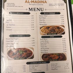 Al Madina - Menu Oct 2025