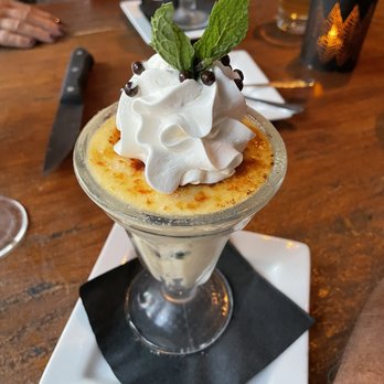 The Woolworth - Dessert!  Crème Brûlée. - Cocktail Bars Near Me - Dallas, Texas