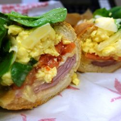 Hoagie - Scrambled Eggs/Ham - for people trying to eat half their recommended daily caloric intake by 7 AM
