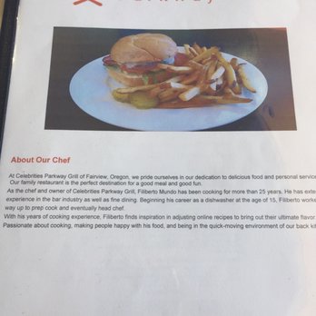 Celebrities Parkway Grill - Burgers Near Me - Fairview, Oregon