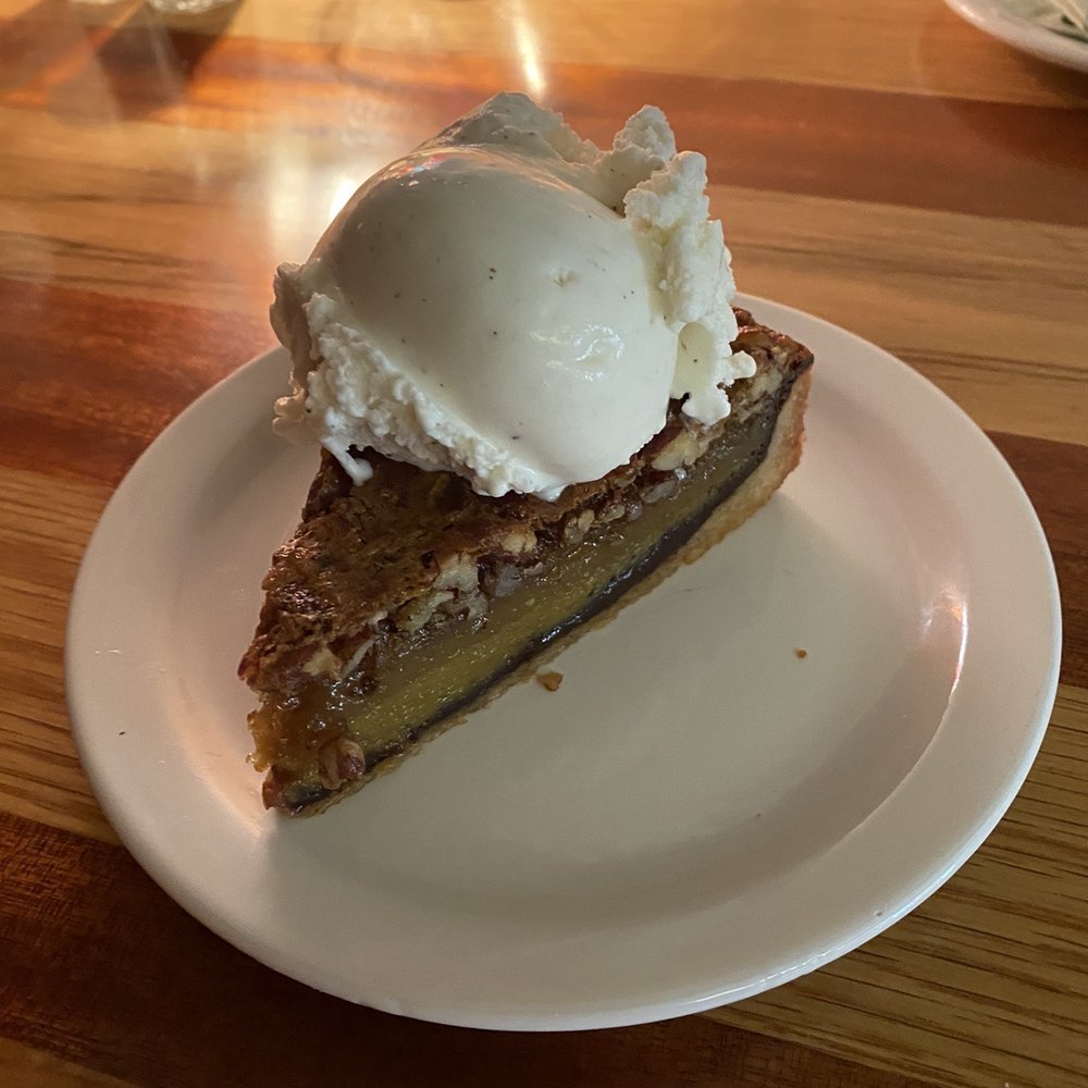 Proper - Chocolate Pecan Pie with a Scope of Vanilla ice cream - Southern Near Me - Boone, North Carolina