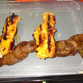 Crazy Falafel - skewers of food in a plastic container - Falafel Near Me - Granada Hills, California Crazy Falafel - skewers of food in a plastic container - Falafel Near Me - Granada Hills, California