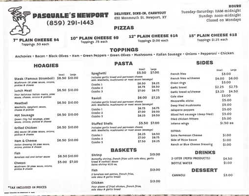 Menu photo 2 Pasquale's Newport Newport, KY