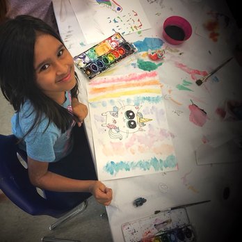 Abrakadoodle - Becoming a member like Anjali, helps them advance at a faster rate! She is only 7 years old and drew/painted this!! - Art Classes Near Me - Canton, Michigan