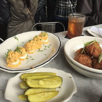 Jacob's Pickles - Deviled eggs, hush puppies, and pickles - Comfort Food Near Me - New York, New York Jacob's Pickles - Deviled eggs, hush puppies, and pickles - Comfort Food Near Me - New York, New York