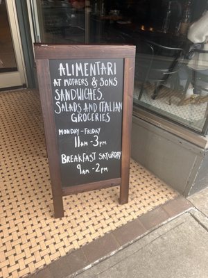 Alimentari at Mothers & Sons by null
