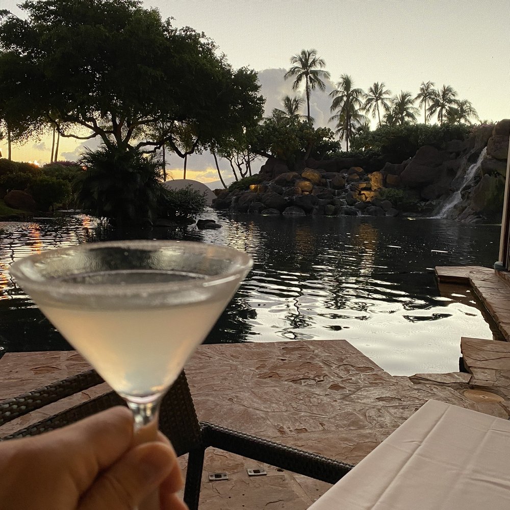 Son'z Steakhouse - View from our table with Lemon Drop cocktail. - Steakhouses Near Me - Lahaina, Hawaii Son'z Steakhouse - View from our table with Lemon Drop cocktail. - Steakhouses Near Me - Lahaina, Hawaii