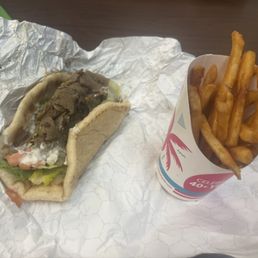 Gyro and fries