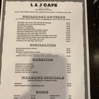 L & J Cafe - Menu - Mexican Near Me - El Paso, Texas L & J Cafe - Menu - Mexican Near Me - El Paso, Texas
