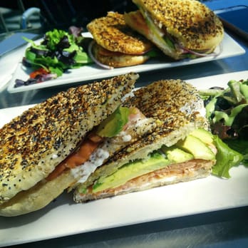 Panino Rustico - P16 Smoked Salmon w/goat cheese, red onion, avocado & truffle oil with an everything panini - Italian Near Me - Brooklyn, New York Panino Rustico - P16 Smoked Salmon w/goat cheese, red onion, avocado & truffle oil with an everything panini - Italian Near Me - Brooklyn, New York