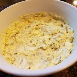 Krispy Krunchy Chicken - I made a Potato Salad yesterday, but after all we got? I put it back.